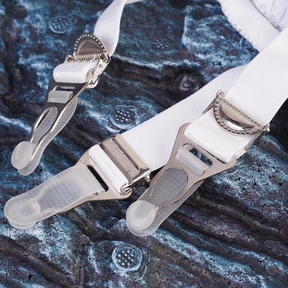 L RED Crotchless Girdle Pantie Garter Belt Pantie, waist Size L/XL 24" to 34" - Picture 5 of 8